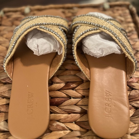JCREW Raffia Sandals with Rhinestones - Picture 4 of 4